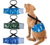 Dono pañales Perros Macho con Tirantes para Perros,3 Piezas,pañales para Perros en celo,pañales para Perros Macho la incontinencia,Entrenamiento,Viaje,XS,S,M,L,XL,XXL