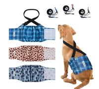 Dono Pañales Perros Machos con Tirantes, 3 Unidades, Pañales para Perros en celo, envolturas para Perros machos para incontinencia, Entrenamiento, Viajes, XS, S, M, L, XL, XXL