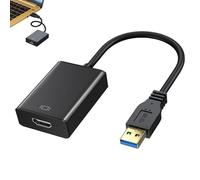 DONOONIS Adaptador USB a HDM1, USB a HDM1 Video Adapter HD 1080P Video Graphic Cable Convertidor Compatible con Windows 10, Windows 8.1, Windows 8, Windows 7, para PC, Laptop HDTV TV