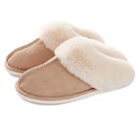 Donpapa Zapatillas Casa Mujer Hombre Invierno Peluche Memory Foam Pantuflas | Shearling Sintético,Cálidas Slippers,Esponjosas y Comodas,Antideslizantes,Interior y Exterior