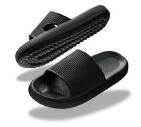 Donpapa Zapatillas Mujer Hombre Chanclas Sandalias Verano Pantuflas Playa Piscina Baño Comodas Suaves Ducha Interior Exterior Negro 250