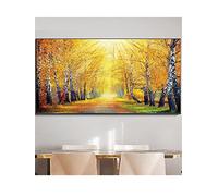 Donpeer DIY 5D Diamante Pintura Kits,Abedul de otoño 5D Diamond Painting Kit Completo,Grande Pintura de Diamantes Arts Craft para Adultos Niños,Decoración de la Pared del Hogar 120x40cm