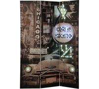 DONREGALOWEB Biombo de 3 Paneles con Lienzo de Chicago