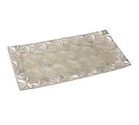 DONREGALOWEB Centro de nácar Rectangular Decorado con Flores en Color Blanco