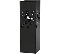 DONREGALOWEB DRW - Paragüero Cuadrado Metal Cubos calados con Gancho para Paraguas pequeños y Bandeja recogeaguas