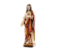 DONREGALOWEB Figura Sagrado Corazón de Jesús Estilo Madera 20 cm con Caja Regalo