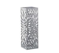 DONREGALOWEB Paraguero Cuadrado de Metal con Forma Cubos con recogeaguas 15.5x15.5x49 cm (Plateado), 991043