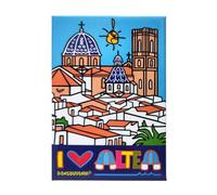 DONSOUVENIR Altea Alicante. CUPULAS Azules. Imán decorativo religioso español tradicional con acento azul. 1 unidad. Plástico