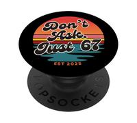 Don't Ask Just 67 Funny Six Seven Meme Retro Design PopSockets PopGrip Adhesivo