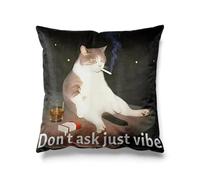 Don't Ask Just Vibe - Fundas de cojín cuadradas para cojín