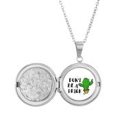 Don't Be A Cactus Art Deco - Collar con medallón de moda, joyería para regalo de cumpleaños