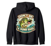 Don't Be A Dumb Bass Divertido Juego de Palabras Juego de Palabras Juego de Palabras Dibujos Animados Pesca Sudadera con Capucha