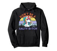 Don't Be a Salty B!TCH Vintage Rainbow Unicorn Lover Sudadera con Capucha