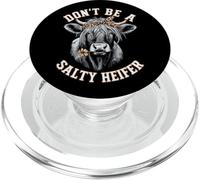 Dont Be A Salty Heifer Highland Cow PopSockets PopGrip para MagSafe
