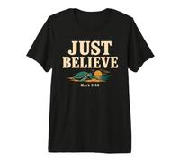 Don't Be Afraid Just Believe Mark 5:36 Sea Turtle Faith Camiseta Premium