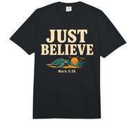 Don't Be Afraid Just Believe Mark 5:36 Sea Turtle Faith Comfort Colors Adult Heavyweight T-Shirt