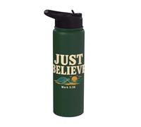Don't Be Afraid Just Believe Mark 5:36 Sea Turtle Faith Stainless Steel Insulated Water Bottle
