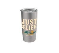 Don't Be Afraid Just Believe Mark 5:36 Sea Turtle Faith Vaso térmico de acero inoxidable de doble pared