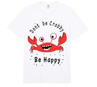 Don't Be Crabby, Be Happy - Funny Crab Summer Beach Vibes Comfort Colors Adult Heavyweight T-Shirt