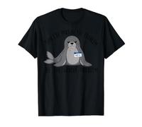 Dont Be Part of The Problem Funny Seal Art Camiseta gráfica económica, Hombre, Negro, M