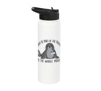 Dont Be Part of The Problem Funny Seal Art Stainless Steel Insulated Water Bottle