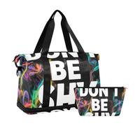 Don't Be Shy - Bolsa de viaje grande plegable para fin de semana con bolsa de aseo para viajes, Don't be shy, 1 size