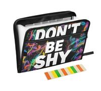 Don't Be Shy - Carpeta expandible con 13 bolsillos, tamaño carta A4, con cierre de cremallera, organizador de archivos de negocios