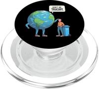 Don't Be Trashy Design Divertido Reciclaje Día de la Tierra PopSockets PopGrip para MagSafe