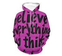 Don'T Believe Everything You Think - Sudadera unisex con capucha de manga larga con bolsillo, Estilo:, XL