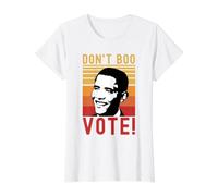 Don't Boo Vote Democratic Obama Speech Halloween Camiseta gráfica económica, Mujer, Blanco, L