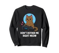 Don't Bother Me Right Meow Cat Lover Divertido Video Gamer Humor Sudadera