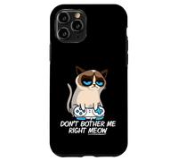 Don't Bother Me Right Meow Funny Sarcastic Gaming Cat Meme Carcasa para iPhone 11 Pro