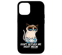 Don't Bother Me Right Meow Funny Sarcastic Gaming Cat Meme Carcasa para iPhone 12/12 Pro