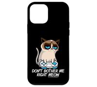 Don't Bother Me Right Meow Funny Sarcastic Gaming Cat Meme Carcasa para iPhone 12 Mini