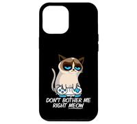 Don't Bother Me Right Meow Funny Sarcastic Gaming Cat Meme Carcasa para iPhone 12 Pro MAX