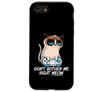 Don't Bother Me Right Meow Funny Sarcastic Gaming Cat Meme Carcasa para iPhone SE (2020) / 7/8