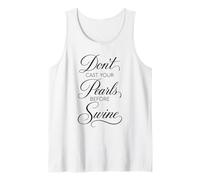 Dont Cast Your Pearls Before Swine Scripture Bible Versículo Dios Camiseta sin Mangas