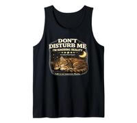 Dont Disturb Me Ignoring Reality Cat Lovers Experto Divertido Camiseta sin Mangas