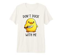 Don't Duck with Me Funny Cute Kawaii Duck Meme Knife Camiseta Premium
