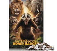 Dont F with Honey Badger Puzzles Imposible,desafío for Adults Juego Educativo 1000 Piezas Obra De Arte De Juego De para Adultos Y Niños 1000pcs (38x26cm)
