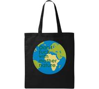 Don't FCK with Mother Nature Slogan - Bolsa de algodón ecológico natural, color negro, Black, Talla única