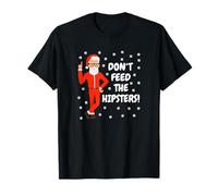 Don't Feed The Hipsters Papá Noel Navidad Ugly Christmas Camiseta