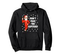 Don't Feed The Hipsters Papá Noel Navidad Ugly Christmas Sudadera con Capucha