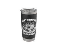 Don't Follow Me I Do Stupid Shit, diseño vintage y fangoso de UTV Vaso térmico de acero inoxidable de doble pared