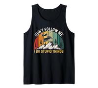 Don't Follow Me I Do Stupid Things Funny Snowmobile Lover Camiseta sin Mangas