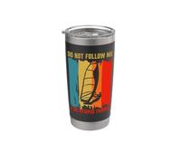 Don't Follow Me I Do Stupid Things Retro Windsurf Vaso térmico de acero inoxidable de doble pared