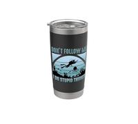 Don't Follow Me I Do Stupid Things Scuba Dive Diver Diving Vaso térmico de acero inoxidable de doble pared
