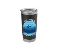 Don't Follow Me I Do Stupid Things Scuba Diving Diver Dive Vaso térmico de acero inoxidable de doble pared