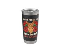 Don't Forget To Stop And Miniature Donkey Farm Animal Burro Vaso térmico de acero inoxidable de doble pared