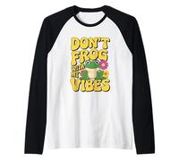 Dont Frog with My Vibes Cute Retro Frog Estética Camiseta Manga Raglan